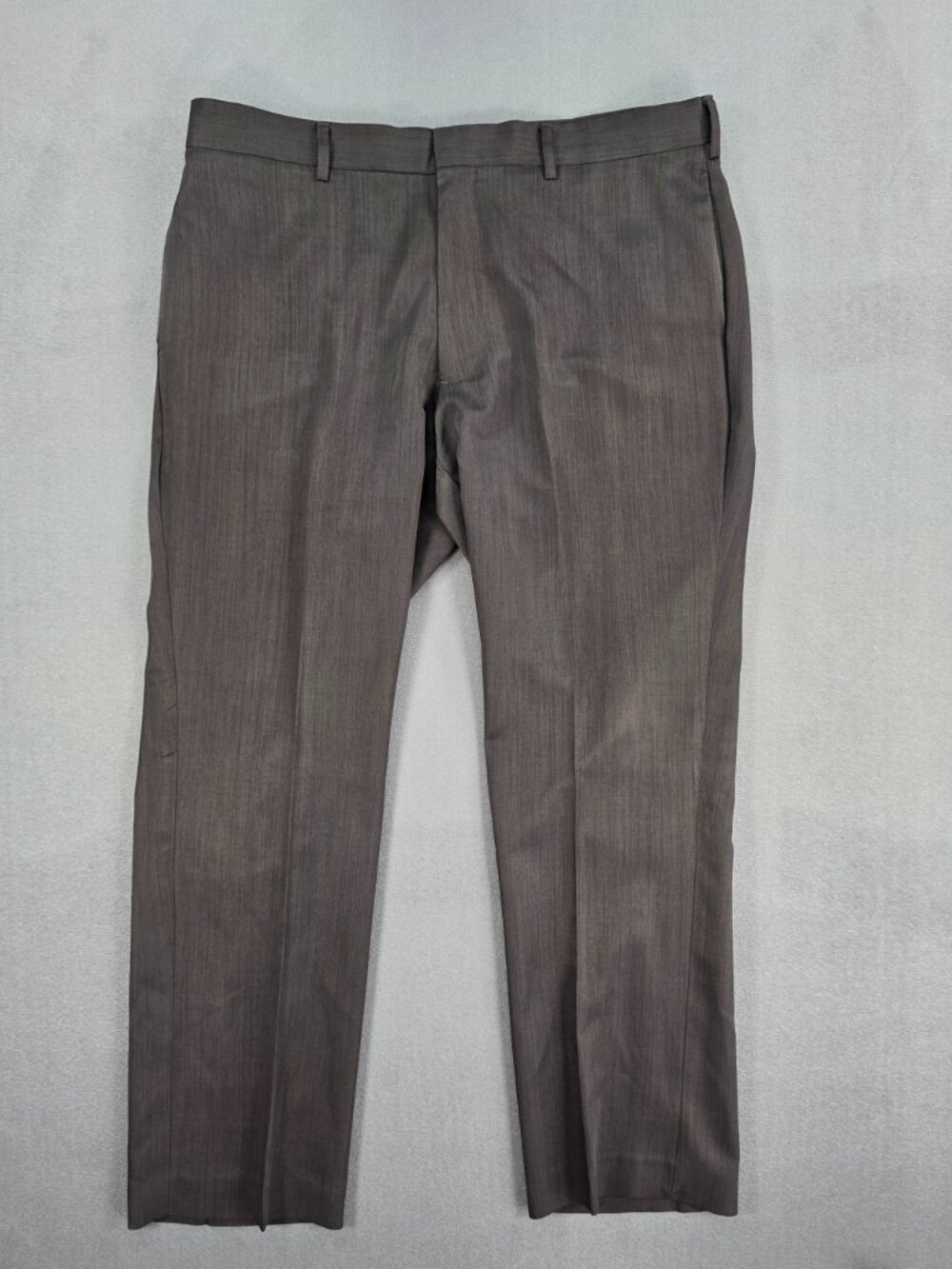 Perry Ellis Men's Charcoal Gray Dress Pants 36x30 Flat Front Straight Leg